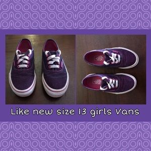 Girls size 13 Vans